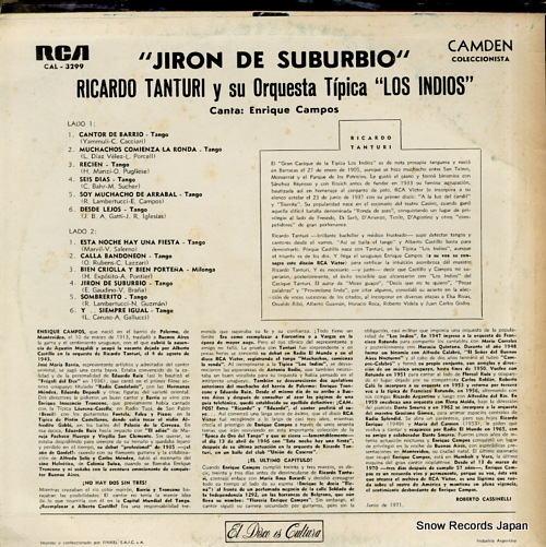 TANTURI, RICARDO jiron de suburbio CAL-3299
