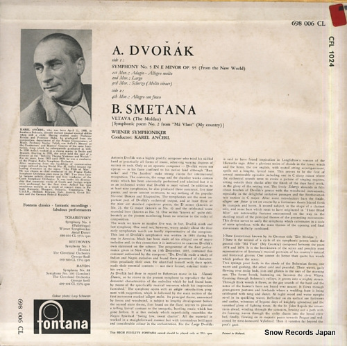 ANCERL, KAREL dvorak; symphony no.5 
