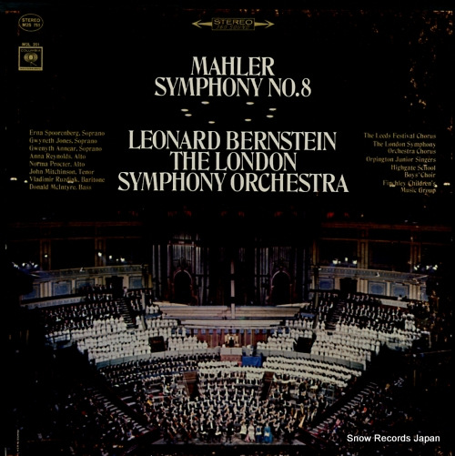 BERNSTEIN, LEONARD mahler; symphony no.8 M2S751