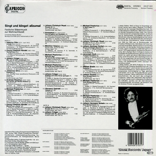GUTTLER, LUDWIG singt und klinget allzumal CD27031
