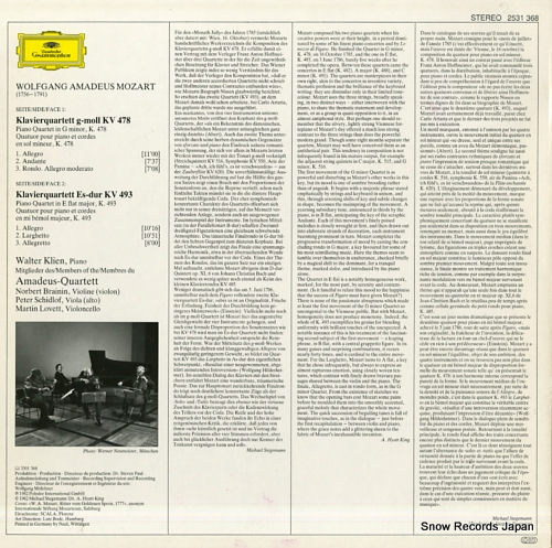 ޥǥڻͽ mozart; die klavierquartette 2531368