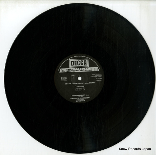 ASHKENAZY, VLADIMIR bach; clavier concerto in d minor SXL6174