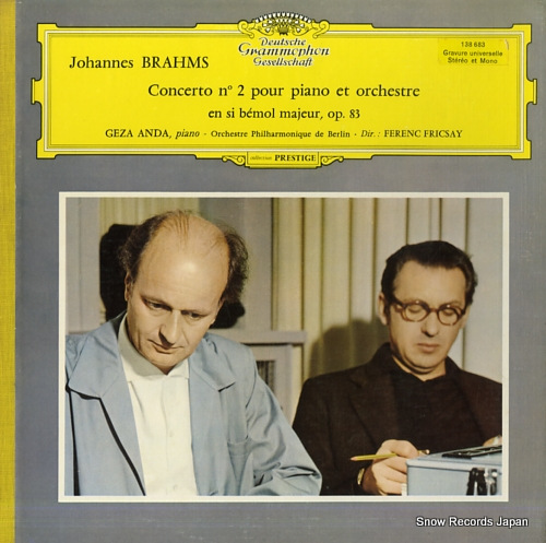 ANDA, GEZA brahms; concerto no.2 pour piano et orchestre 138683