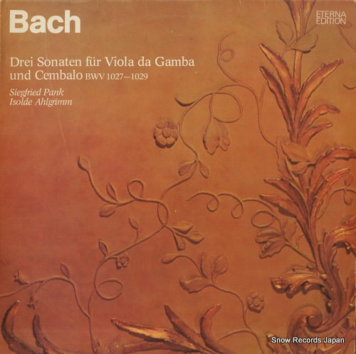 SIEGFRIED PARK / ISOLDE AHLGRIMM bach; drei sonaten fur viola da gamba und cembalo 827216