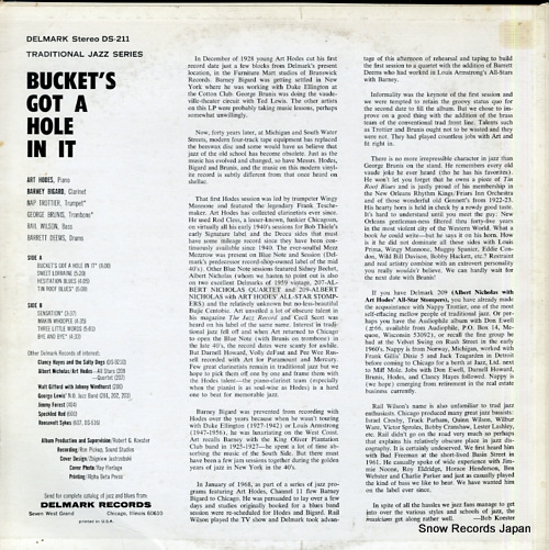 BIGARD, BARNEY, AND ART HODES bucket's got a hole in it DS-211