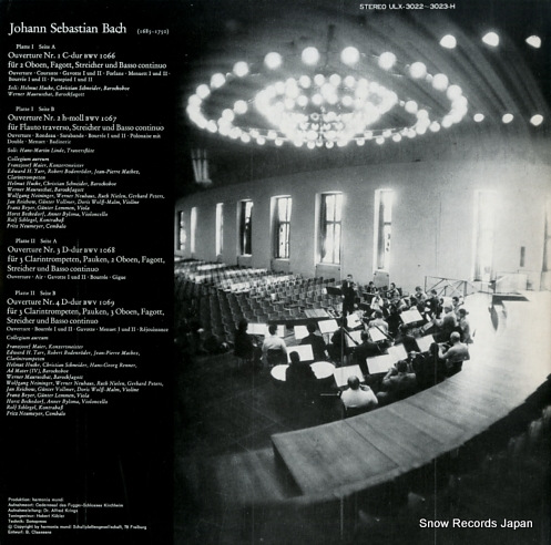 COLLEGIUM AUREUM j.s.bach; vier ouverturen ULX-3022-H