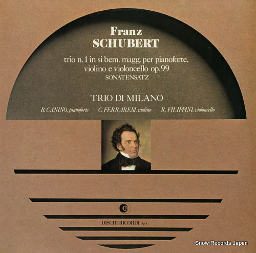 TRIO DI MILANO schubert; trio n.1 in si bem. magg. per pianoforte, violino e violoncello op.99 RCL27031