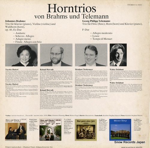 V/A horntrios von brahms und telemann A-18601