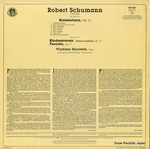 HOROWITZ, VLADIMIR schumann; kreisleriana/kinderscenen/toccata MP39551