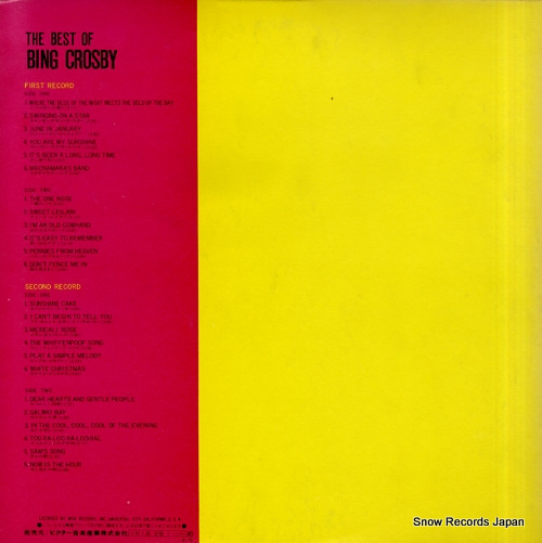 CROSBY, BING the best of bing crosby MCA-9232