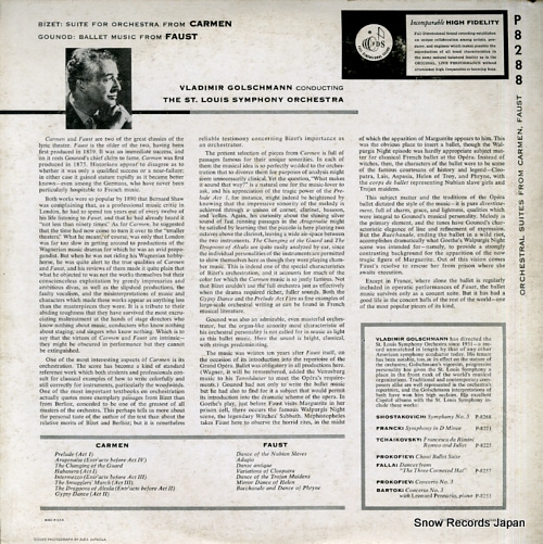ǥߥ롦륷ޥ bizet; suite for orchestra from carmen P8288