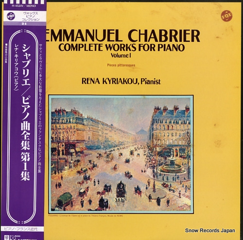 KYRIAKOU, RENA chabrier; complete works for piano volume1 H-4524V