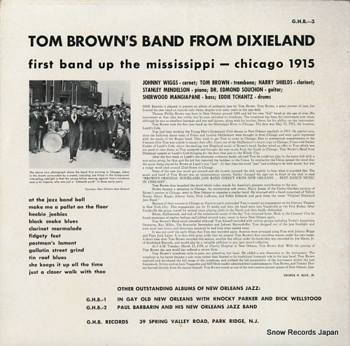 ȥࡦ֥饦 tom brown's band from dixieland GHB-3
