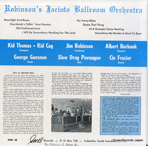 ROBINSON, JIM robinson's jacinto ballroom orchestra GHB-28