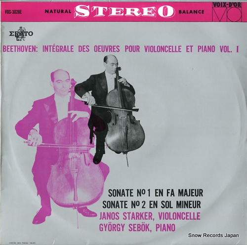 STARKER, JANOS beethoven; integrale des oeuvres pour violoncelle et piano vol.1 VOS-3028E