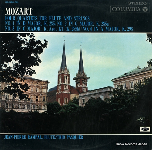 RAMPAL, JEAN-PIERRE mozart; four quartets for flute and strings OS-562-AM