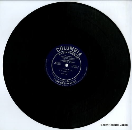 BERNSTEIN, LEONARD bernstein; serenade for violin solo, strings and purcussion WL5236