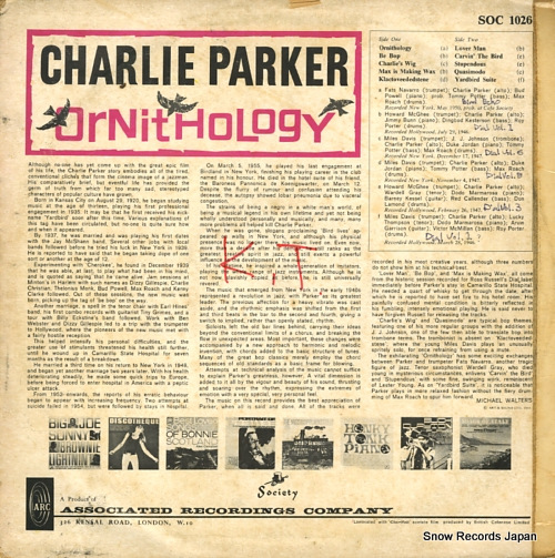 PARKER, CHARLIE ornithology SOC1026