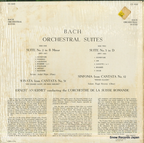ANSERMET, ERNEST bach; suite no.2/no.3 CS6243