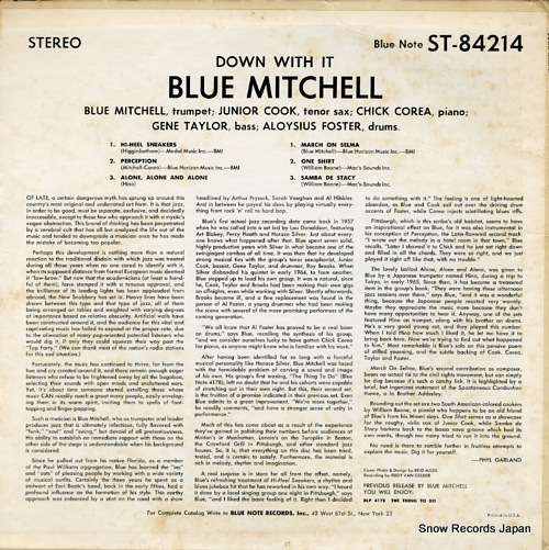 MITCHELL, BLUE down with it BST84214