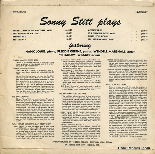 STITT, SONNY sonny stitt RET-5033