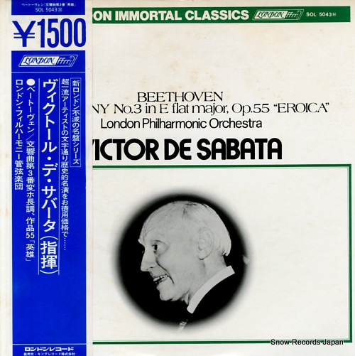 SABATA, VICTOR DE beethoven; symphony no.3 