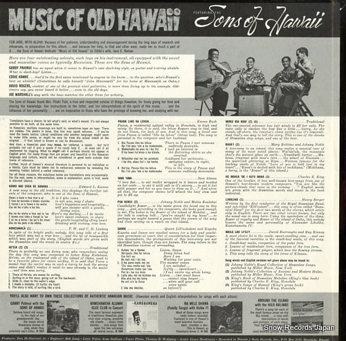 SONS OF HAWAII, THE music of old hawaii H-506