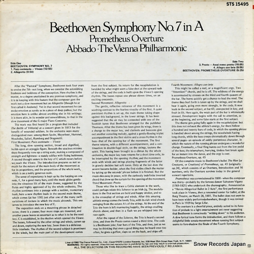 饦ǥХ beethoven; symphony no.7 in a STS15495