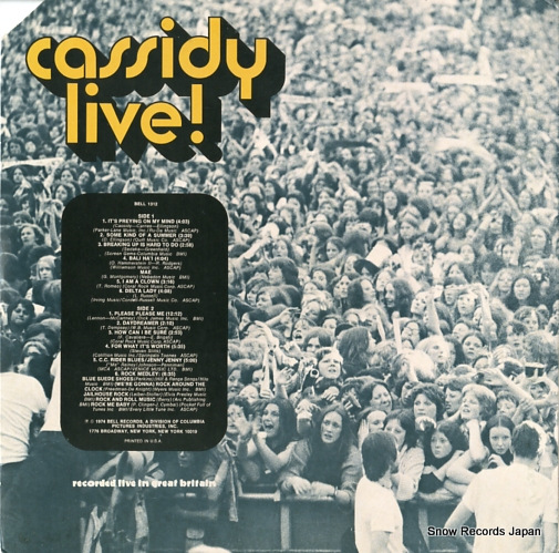 ǥӥåɡ㥷ǥ cassidy live! BELL1312