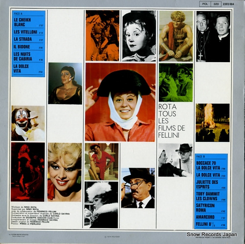ROTA, NINO toutes les musiques de film de fellini 2393084