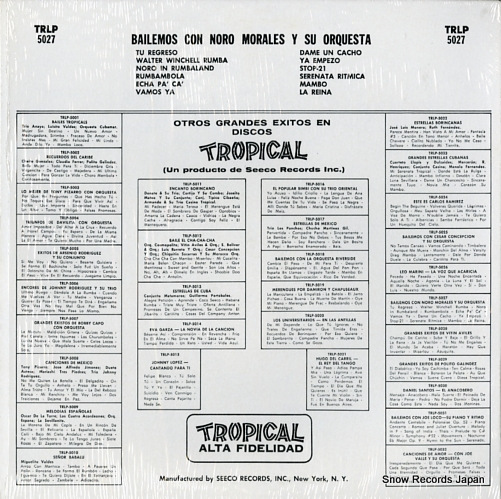 Υ쥹 bailemos con noro morales y su orquesta TRLP5027
