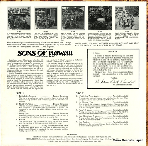 SONS OF HAWAII grassroots music HS6006