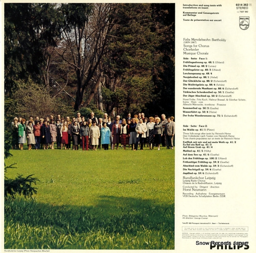NEUMANN, VACLAV mendelssohn; choruses chore 6514362