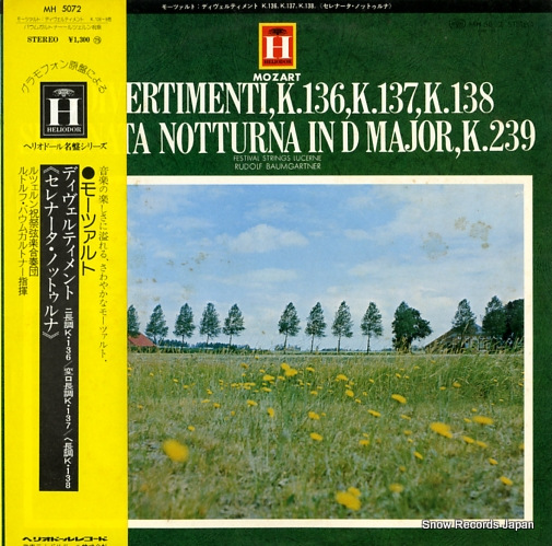 BAUMGARTNER, RUDOLF mozart; divertimenti, k.136, k.137, k.138 MH5072