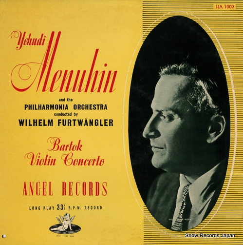 MENUHIN, YEHUDI bartok; violin concerto HA1003