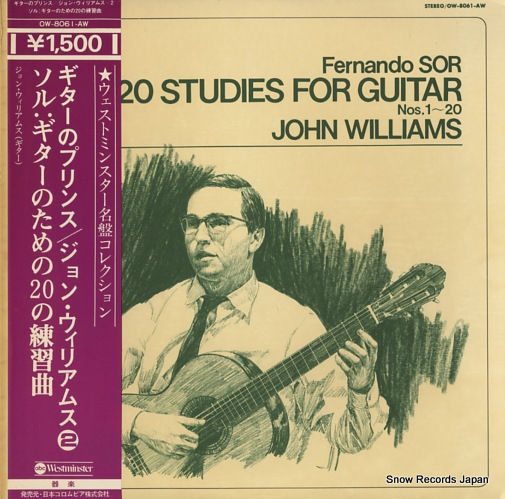 WILLIAMS, JOHN 20 studies for guitar OW-8061-AW