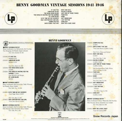GOODMAN, BENNY vintage sessions 1941-1946 20AP1810