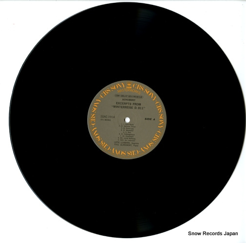 LEHMANN, LOTTE schubert; winterreise d.911 20AC1914