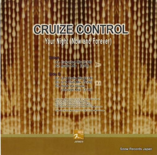 CRUIZE CONTROL your night(now and forever) JAPAN016