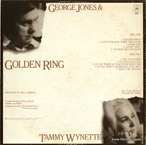 JONES, GEORGE, AND TOMMY WYNETTE golden ring KE34291