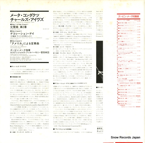 MEHTA, ZUBIN ives; symphony no.2 SLA6322