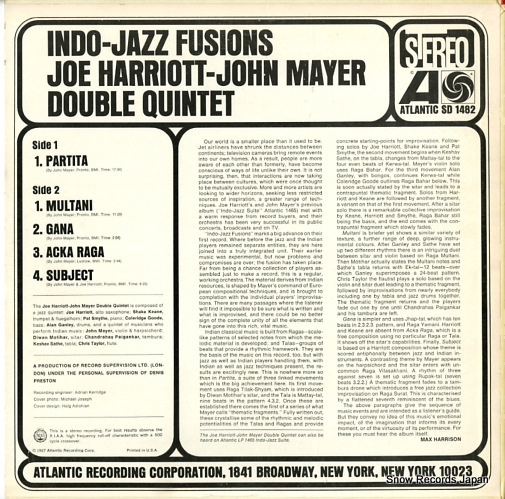 HARRIOTT, JOE into-jazz fusions SD1482