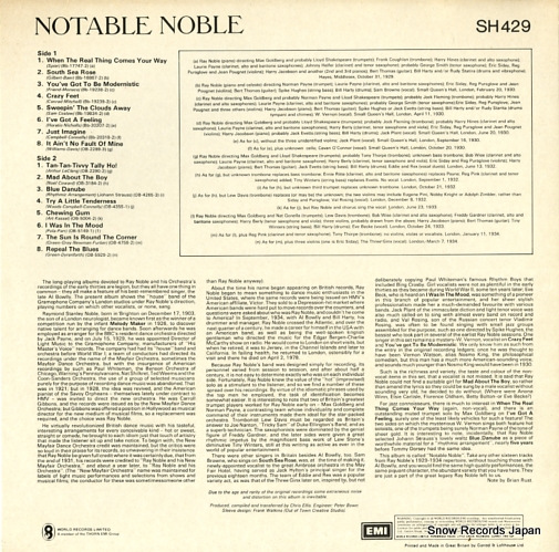 NOBLE, RAY notable noble 1929-1934 SH429