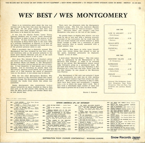 MONTGOMERY, WES wes' best 30AM6092