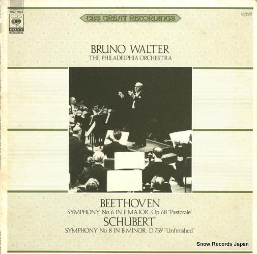 WALTER, BRUNO beethoven; symphony no.6 in f major, op.68 