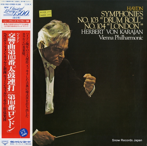 KARAJAN, HERBERT VON haydn; symphonies no.103 