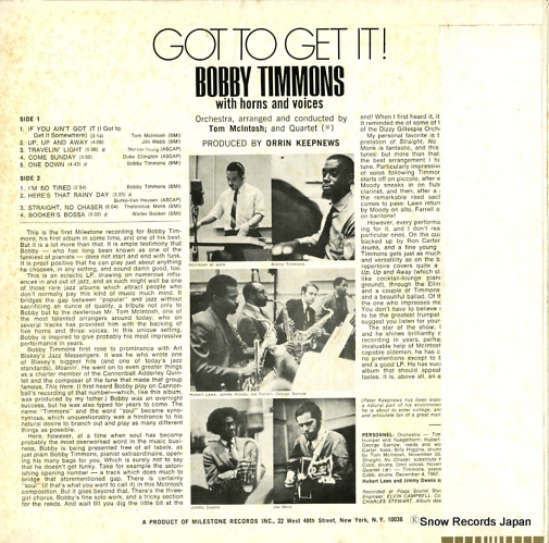 TIMMONS, BOBBY got to get it SMJX-10050