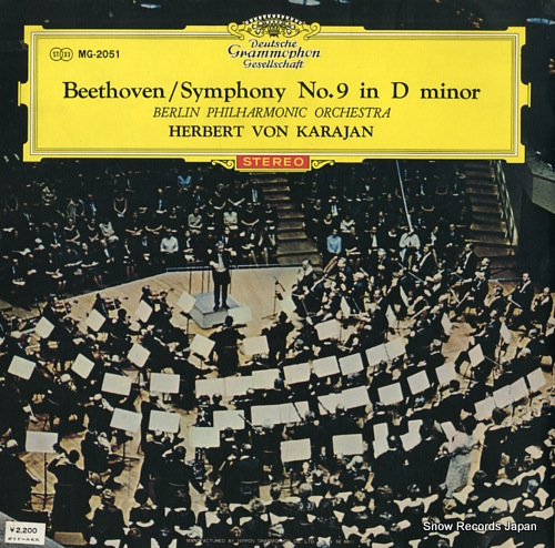 KARAJAN, HERBERT VON beethoven; symphony no.9 in d minor MG-2051