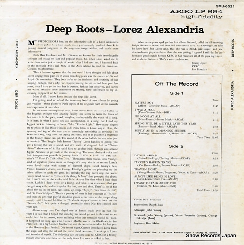 ALEXANDRIA, LOREZ deep roots SMJ-6021