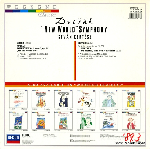 KERTESZ, ISTVAN dvorak; new world symphony 6.43577
